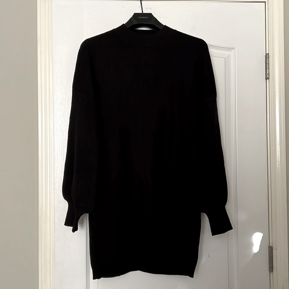 Amazon Zesica Black Sweater Dress Size L - Picture 2 of 8